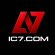 IC7 Game Logo – Red IC7 Gaming Logo on Black Background
